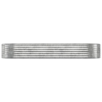 Plantenbak 249X100X36 Cm Gepoedercoat Staal Zilverkleurig