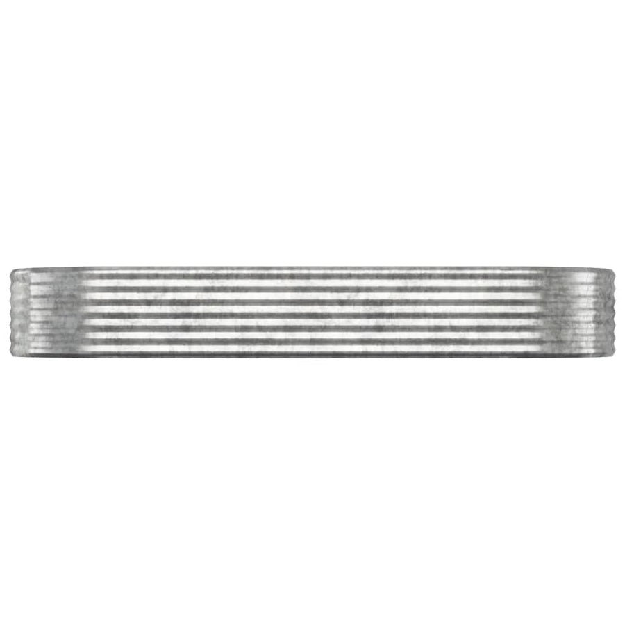 Plantenbak 249X100X36 Cm Gepoedercoat Staal Zilverkleurig