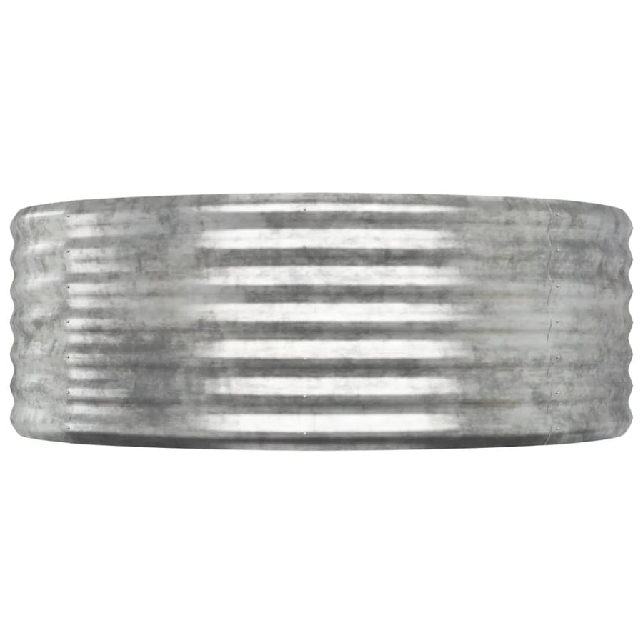 Plantenbak 249X100X36 Cm Gepoedercoat Staal Zilverkleurig