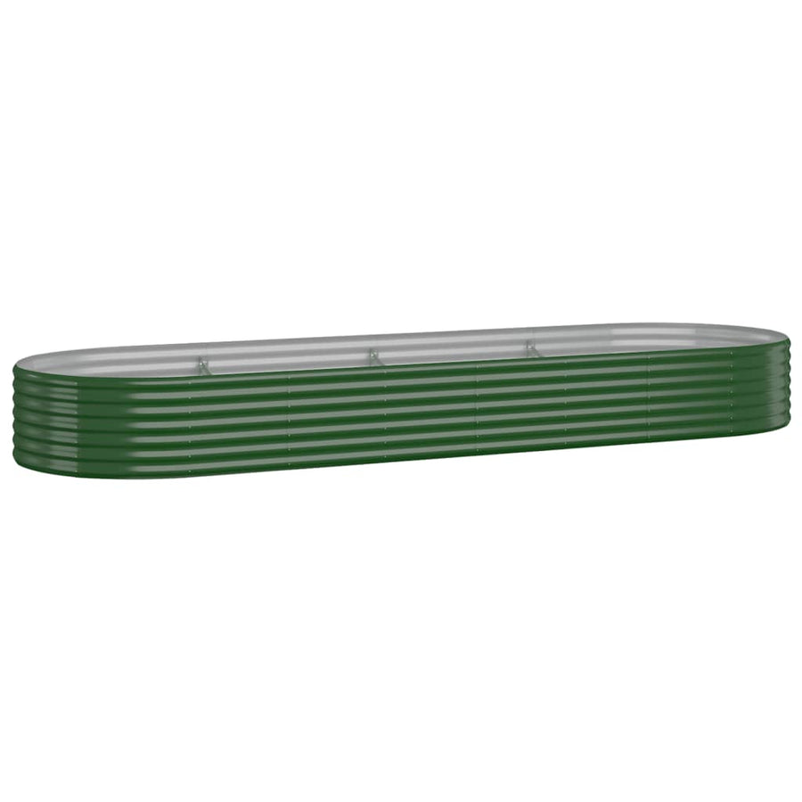 Plantenbak 322X100X36 Cm Gepoedercoat Staal Groen