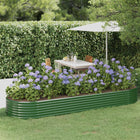 Plantenbak 322X100X36 Cm Gepoedercoat Staal Groen