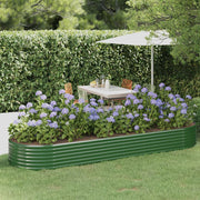 Plantenbak 322x100x36 cm gegalvaniseerd staal groen
