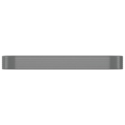 Plantenbak 322X100X36 Cm Gepoedercoat Staal Grijs