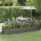 Plantenbak 322x100x36 cm gegalvaniseerd staal grijs