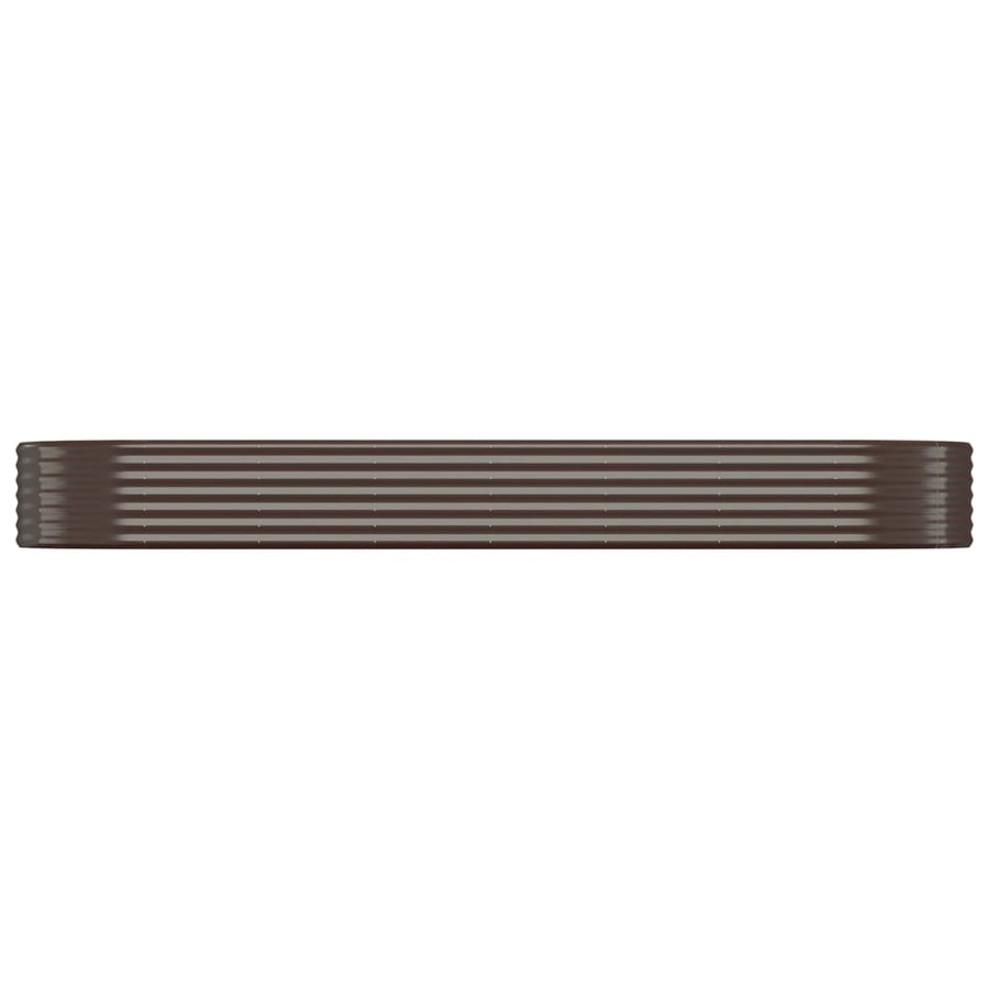 Plantenbak 322X100X36 Cm Gepoedercoat Staal Bruin