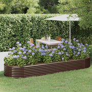 Plantenbak 322x100x36 cm gegalvaniseerd staal bruin