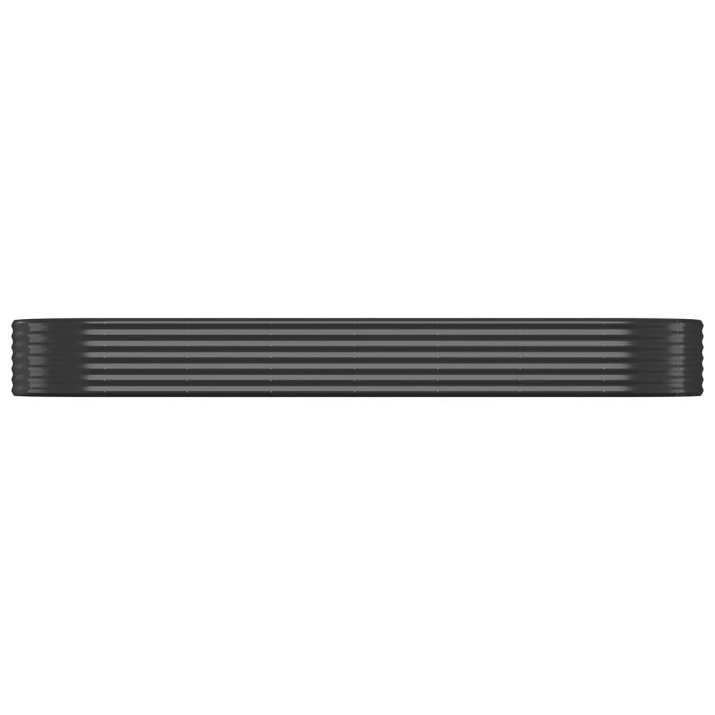 Plantenbak 322X100X36 Cm Gepoedercoat Staal Antracietkleurig