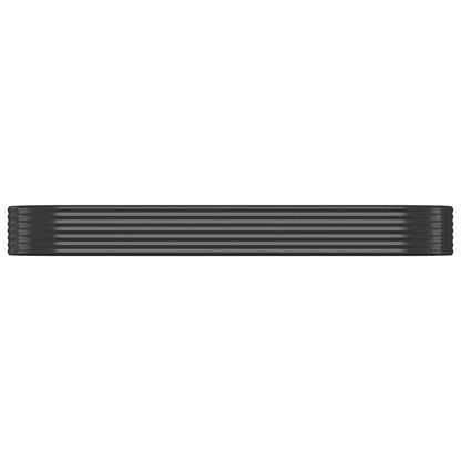 Plantenbak 322X100X36 Cm Gepoedercoat Staal Antracietkleurig
