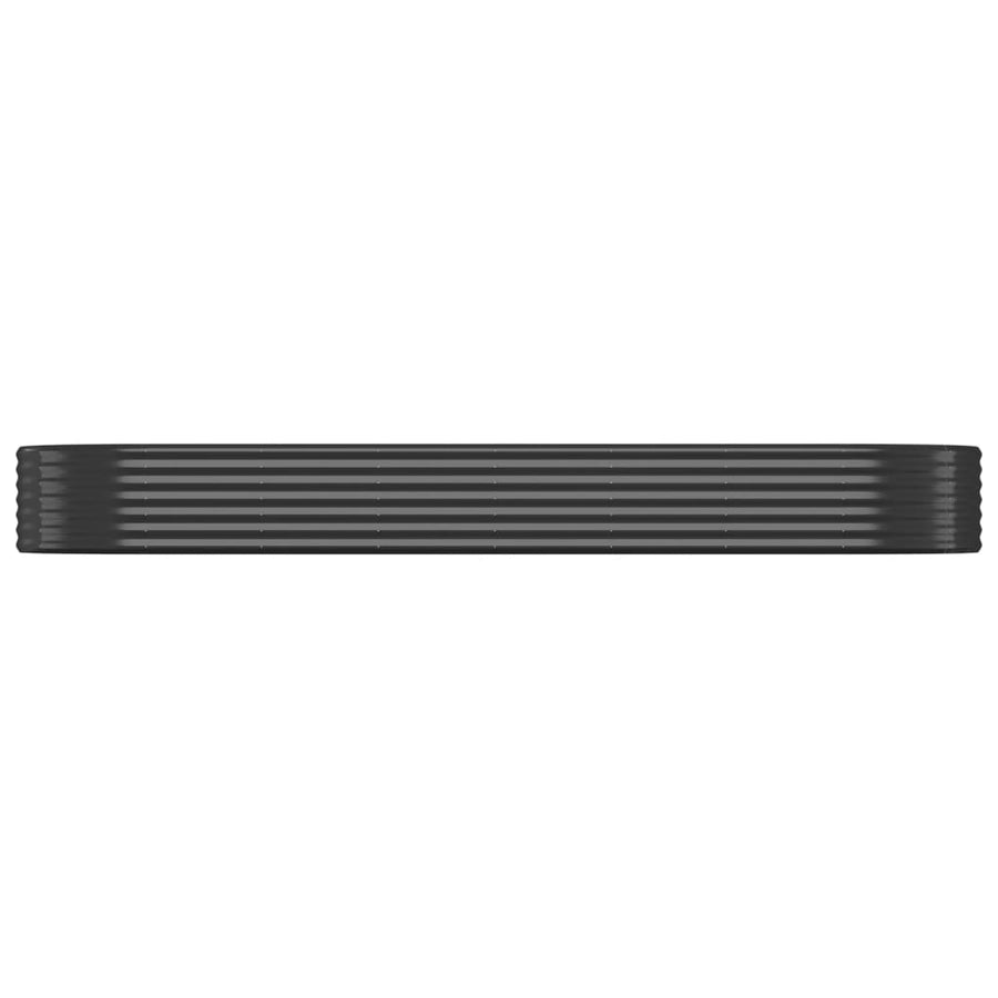 Plantenbak 322X100X36 Cm Gepoedercoat Staal Antracietkleurig