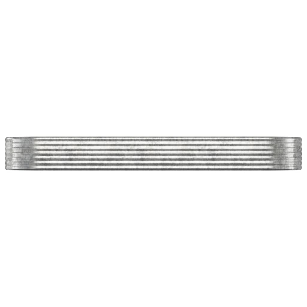 Plantenbak 322X100X36 Cm Gepoedercoat Staal Zilverkleurig
