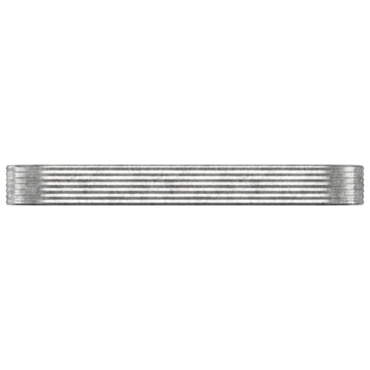 Plantenbak 322X100X36 Cm Gepoedercoat Staal Zilverkleurig