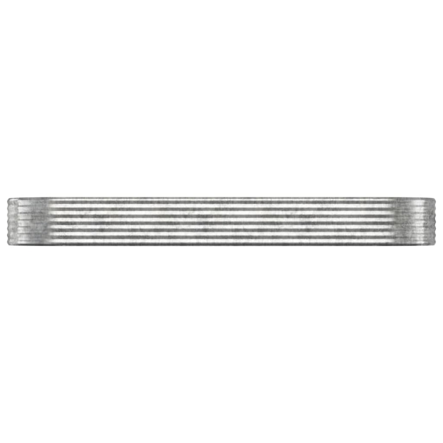 Plantenbak 322X100X36 Cm Gepoedercoat Staal Zilverkleurig