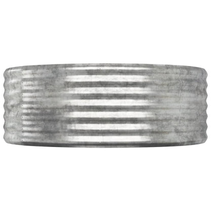 Plantenbak 322X100X36 Cm Gepoedercoat Staal Zilverkleurig