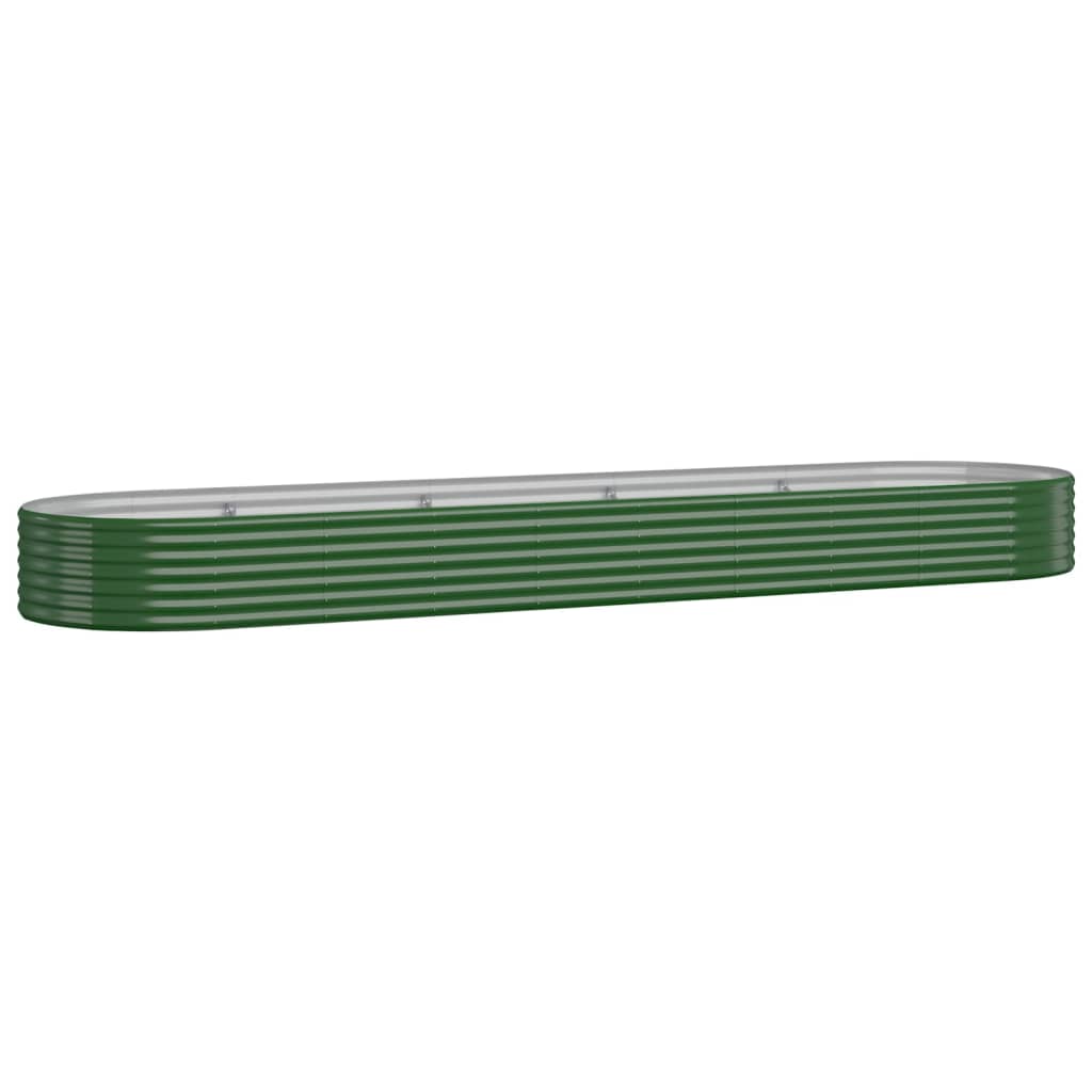 Plantenbak 396x100x36 cm gegalvaniseerd staal groen