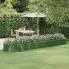Planter 396x100x36 cm galvanized steel green
