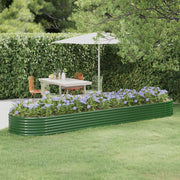 Plantenbak 396x100x36 cm groen gegalvaniseerd staal