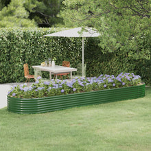 Plantenbak 396x100x36 cm gegalvaniseerd staal groen