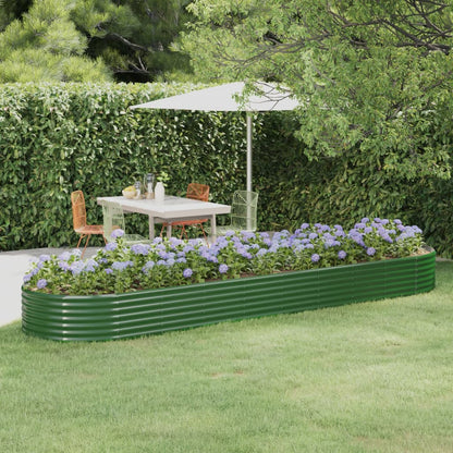 Plantenbak 396x100x36 cm gegalvaniseerd staal groen