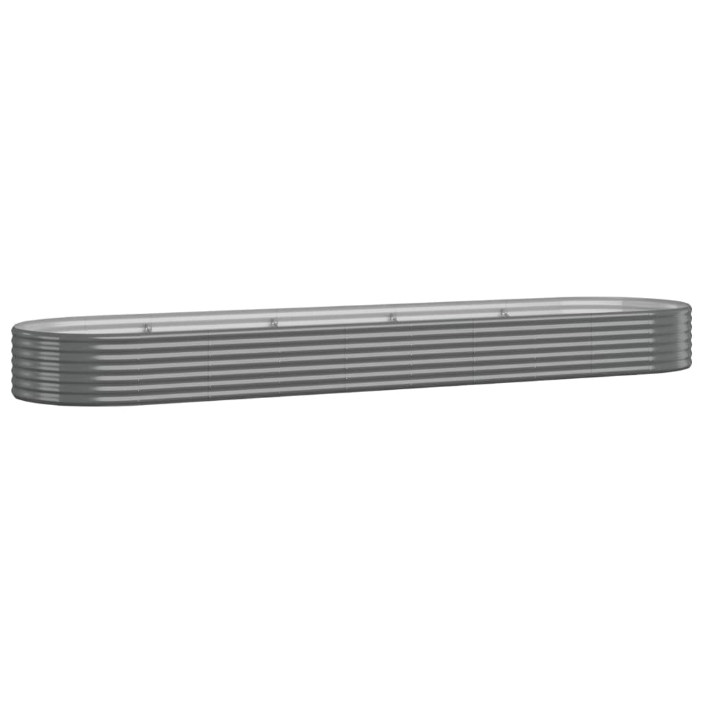Plantenbak 396x100x36 cm gegalvaniseerd staal grijs