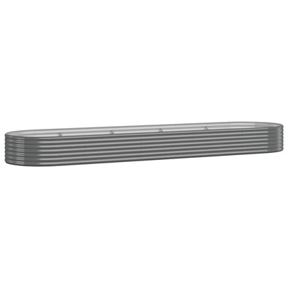 Plantenbak 396x100x36 cm gegalvaniseerd staal grijs