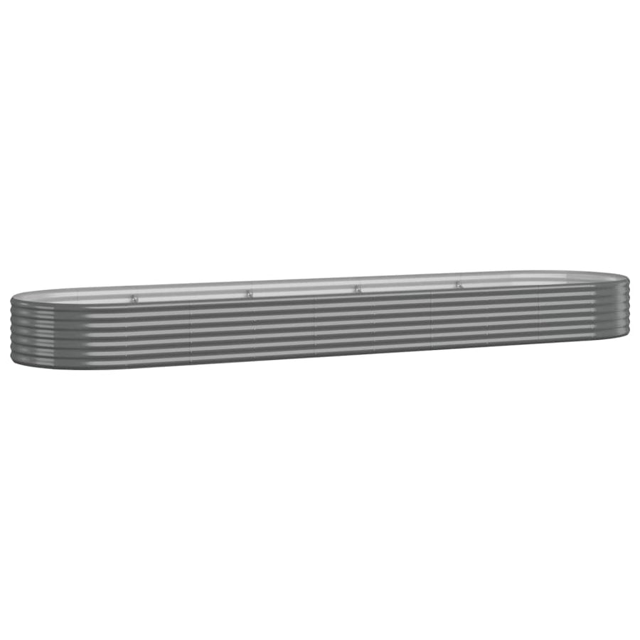 Plantenbak 396x100x36 cm gegalvaniseerd staal grijs