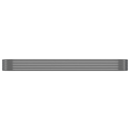 Plantenbak 396x100x36 cm gegalvaniseerd staal grijs