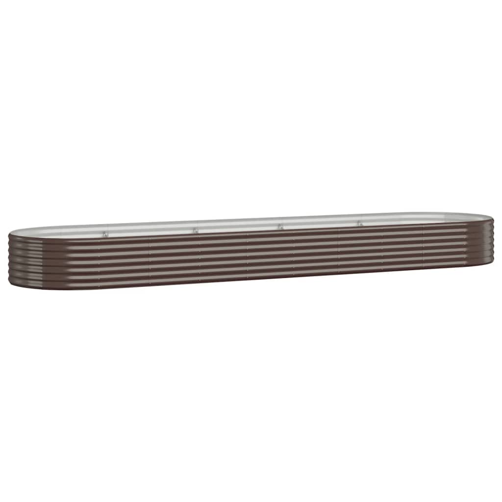 Plantenbak 396x100x36 cm gegalvaniseerd staal bruin