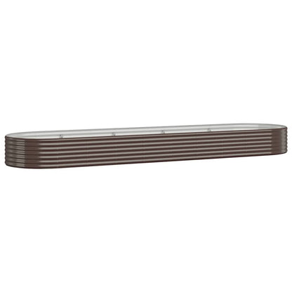 Plantenbak 396x100x36 cm gegalvaniseerd staal bruin