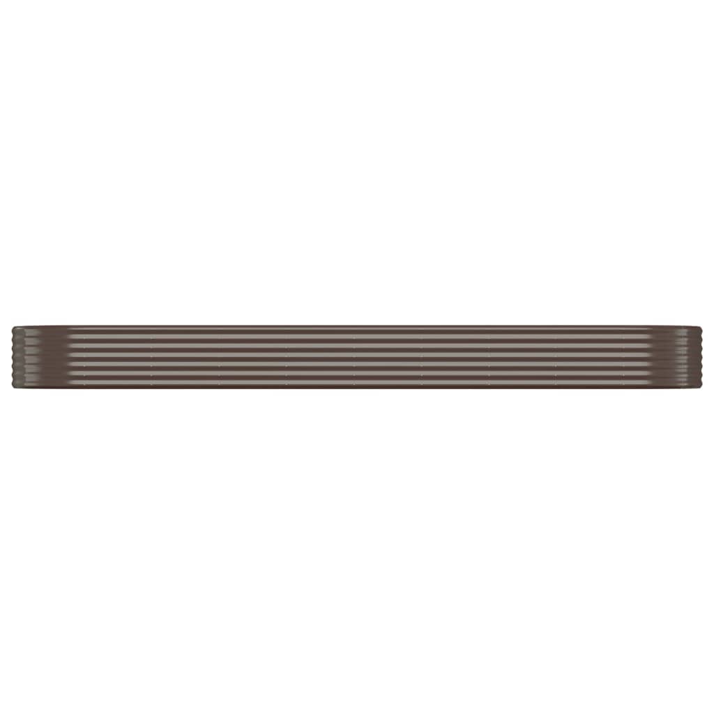 Plantenbak 396x100x36 cm gegalvaniseerd staal bruin