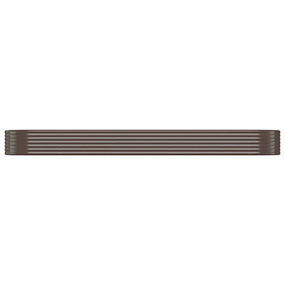Plantenbak 396x100x36 cm gegalvaniseerd staal bruin