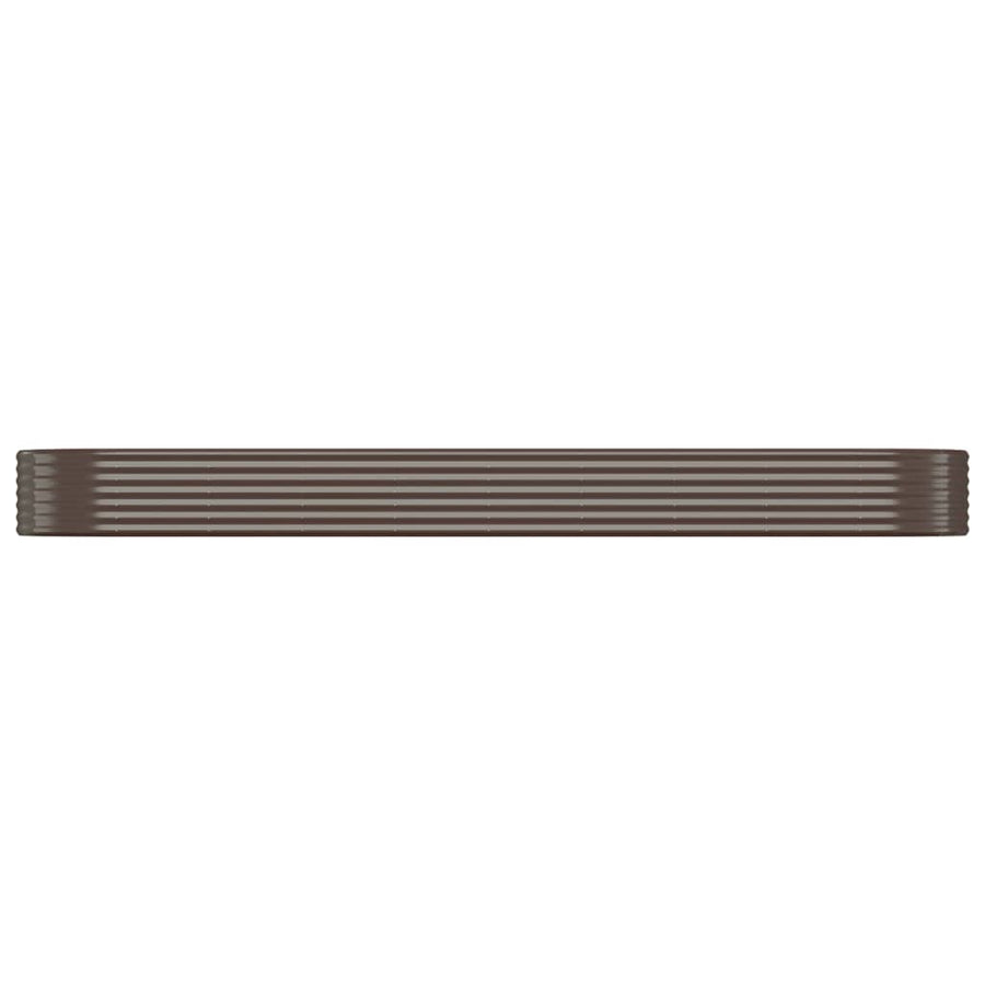 Plantenbak 396x100x36 cm gegalvaniseerd staal bruin