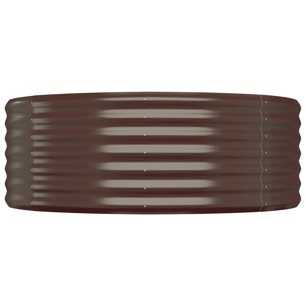 Plantenbak 396x100x36 cm gegalvaniseerd staal bruin