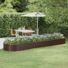 Plantenbak 396x100x36 cm gegalvaniseerd staal bruin