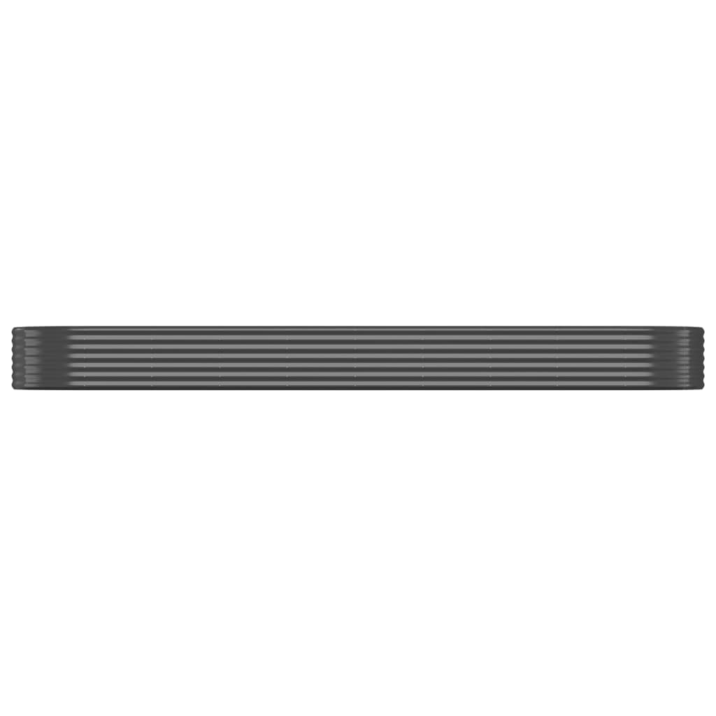 Plantenbak 396X100X36 Cm Gepoedercoat Staal Antracietkleurig