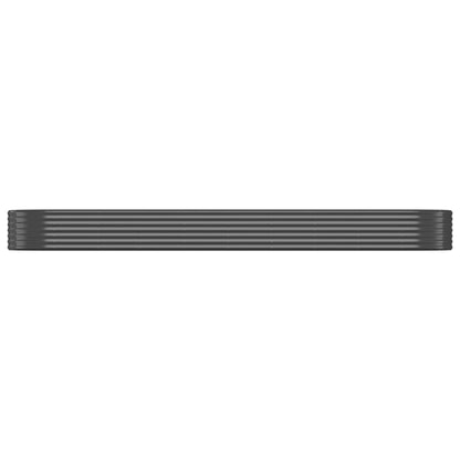 Plantenbak 396X100X36 Cm Gepoedercoat Staal Antracietkleurig