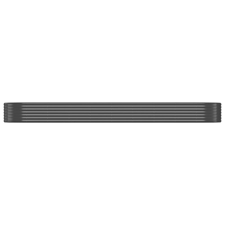 Plantenbak 396X100X36 Cm Gepoedercoat Staal Antracietkleurig