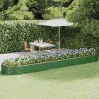 Planter 507x100x36 cm galvanized steel green