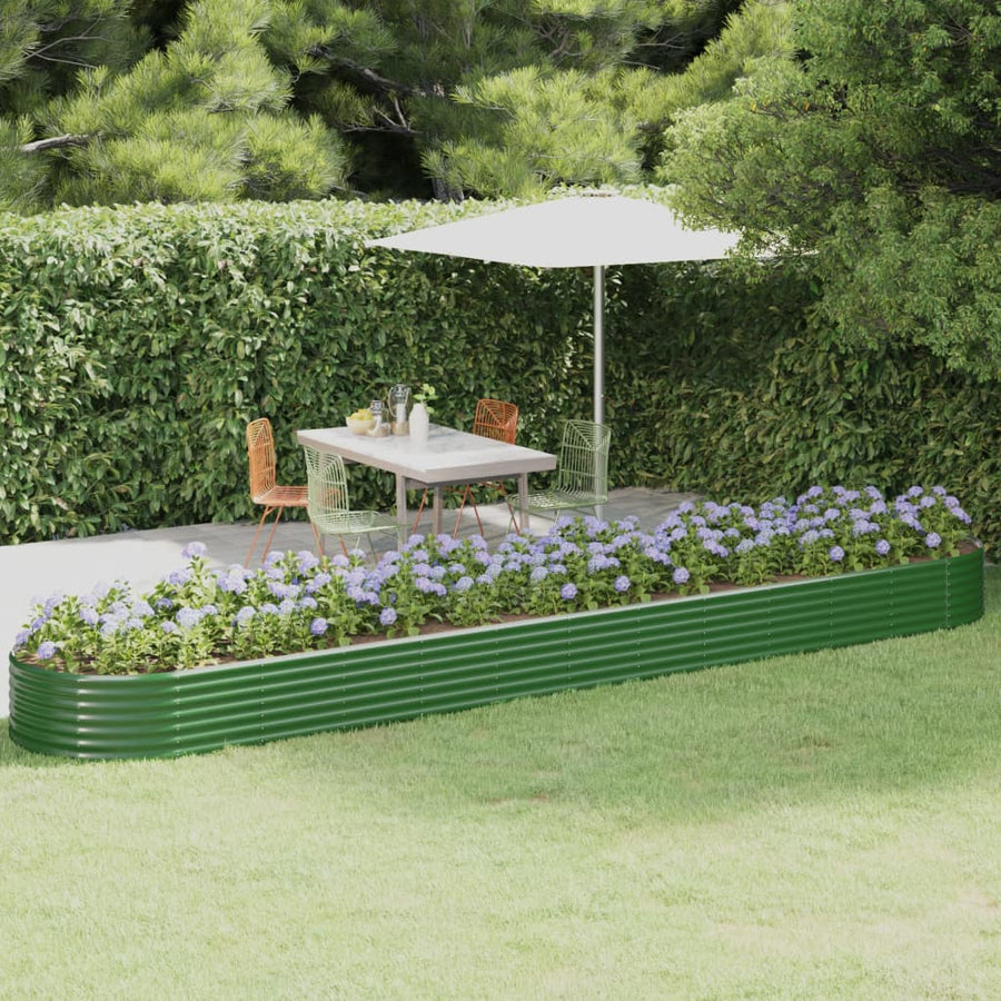 Plantenbak 507x100x36 cm gegalvaniseerd staal groen