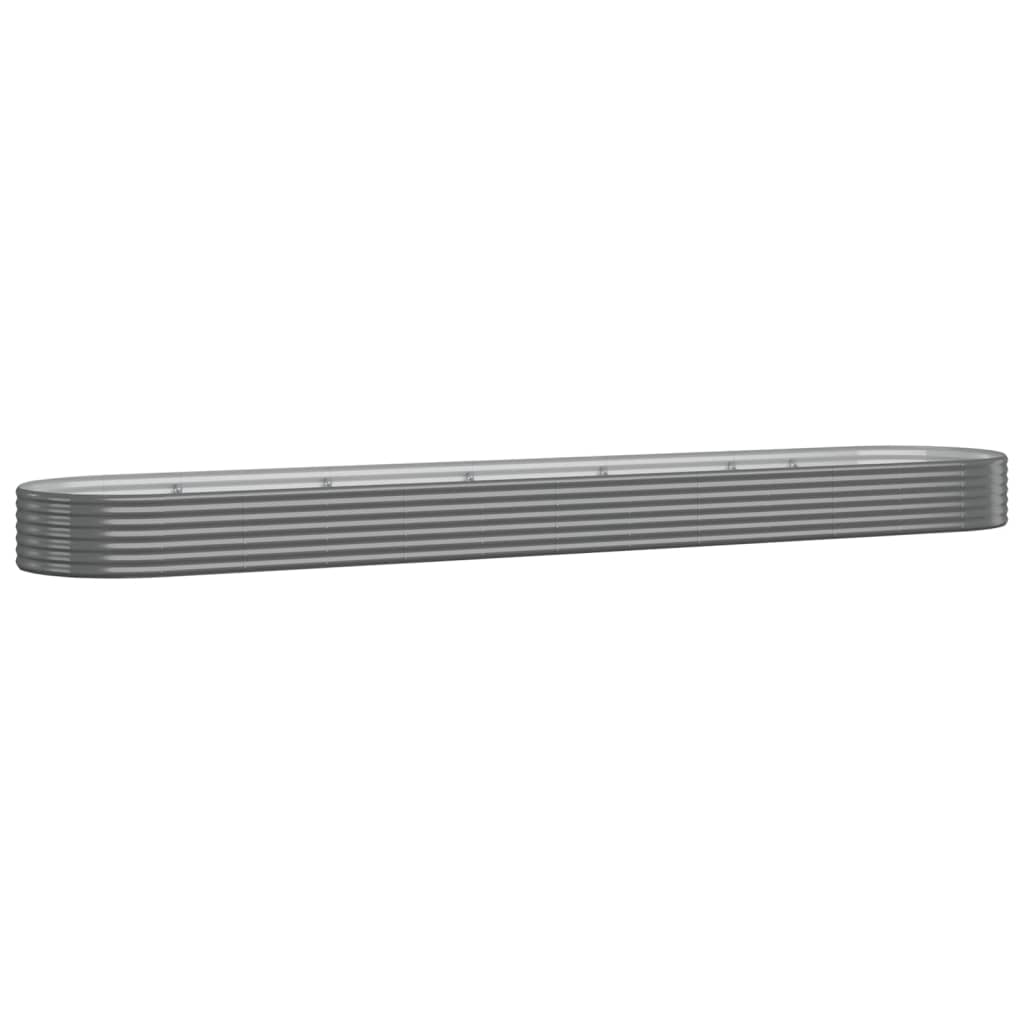 Plantenbak 507X100X36 Cm Gepoedercoat Staal Grijs