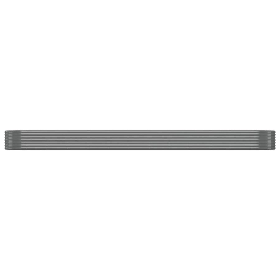 Plantenbak 507X100X36 Cm Gepoedercoat Staal Grijs