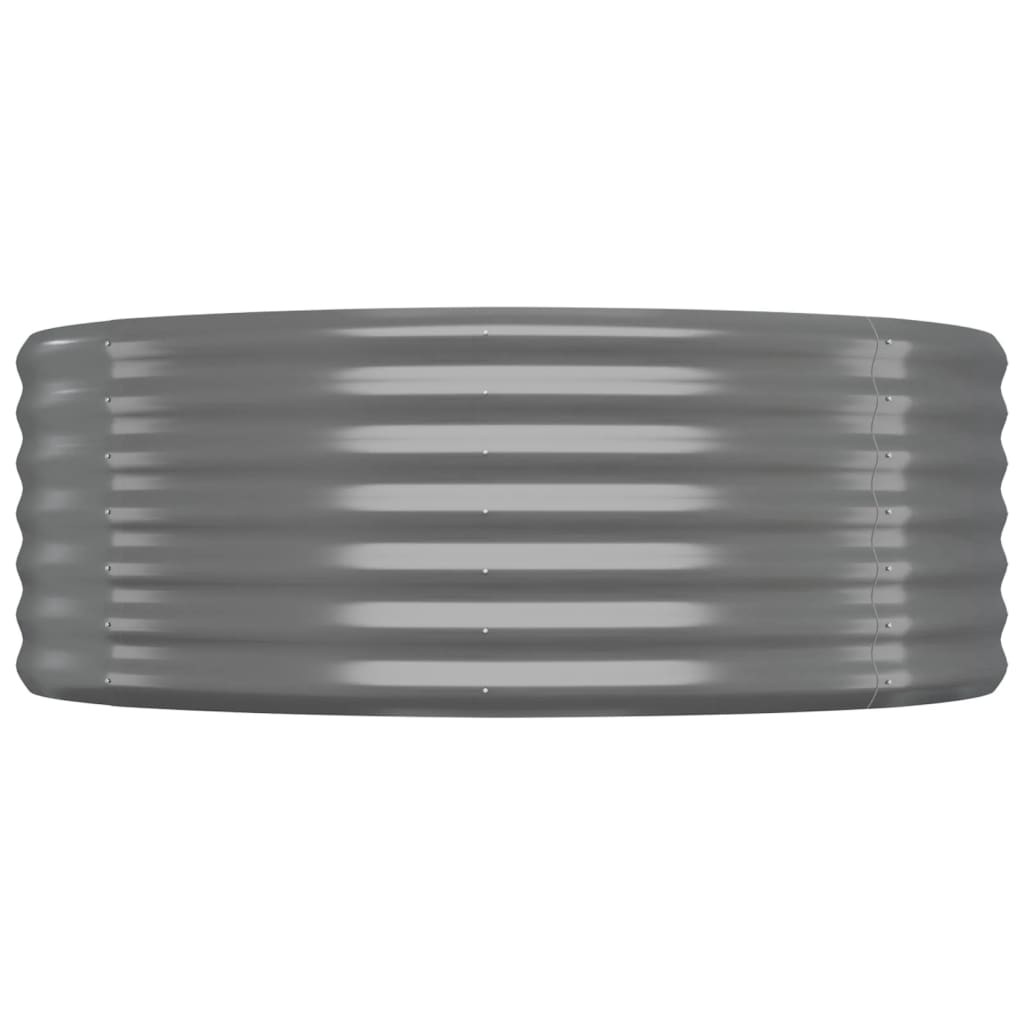 Plantenbak 507X100X36 Cm Gepoedercoat Staal Grijs