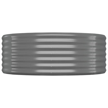 Plantenbak 507X100X36 Cm Gepoedercoat Staal Grijs