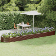 Plantenbak 507x100x36 cm gegalvaniseerd staal bruin