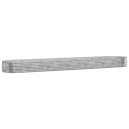 Plantenbak 507X100X36 Cm Gepoedercoat Staal Zilverkleurig