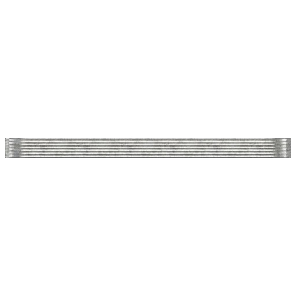 Plantenbak 507X100X36 Cm Gepoedercoat Staal Zilverkleurig