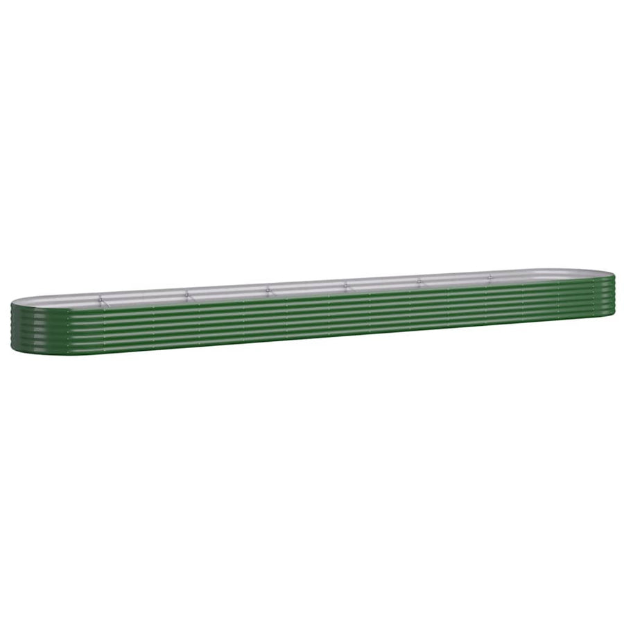 Plantenbak 544X100X36 Cm Gepoedercoat Staal Groen