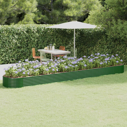 Plantenbak 544X100X36 Cm Gepoedercoat Staal Groen