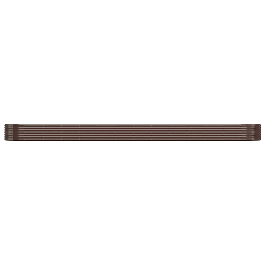 Plantenbak 544X100X36 Cm Gepoedercoat Staal Bruin
