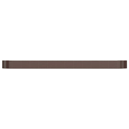 Plantenbak 544X100X36 Cm Gepoedercoat Staal Bruin