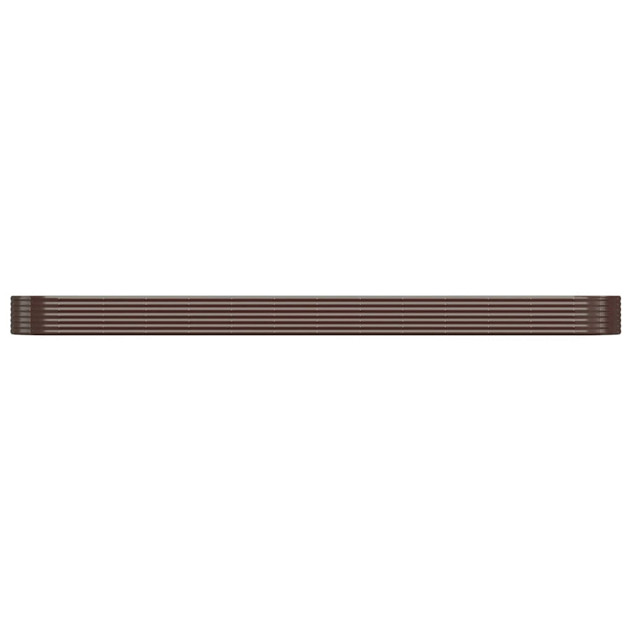Plantenbak 544X100X36 Cm Gepoedercoat Staal Bruin